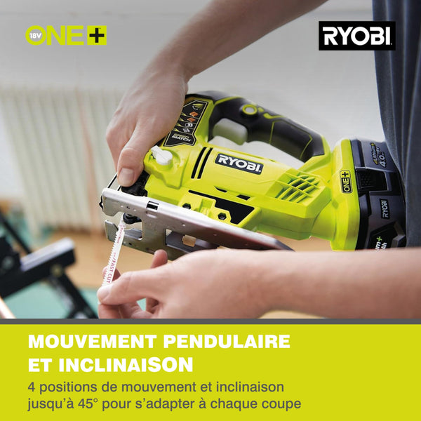 Ryobi R18JS-0 ONE+ Jigsaw with LED, 18 V (Body Only) - Green/Grey