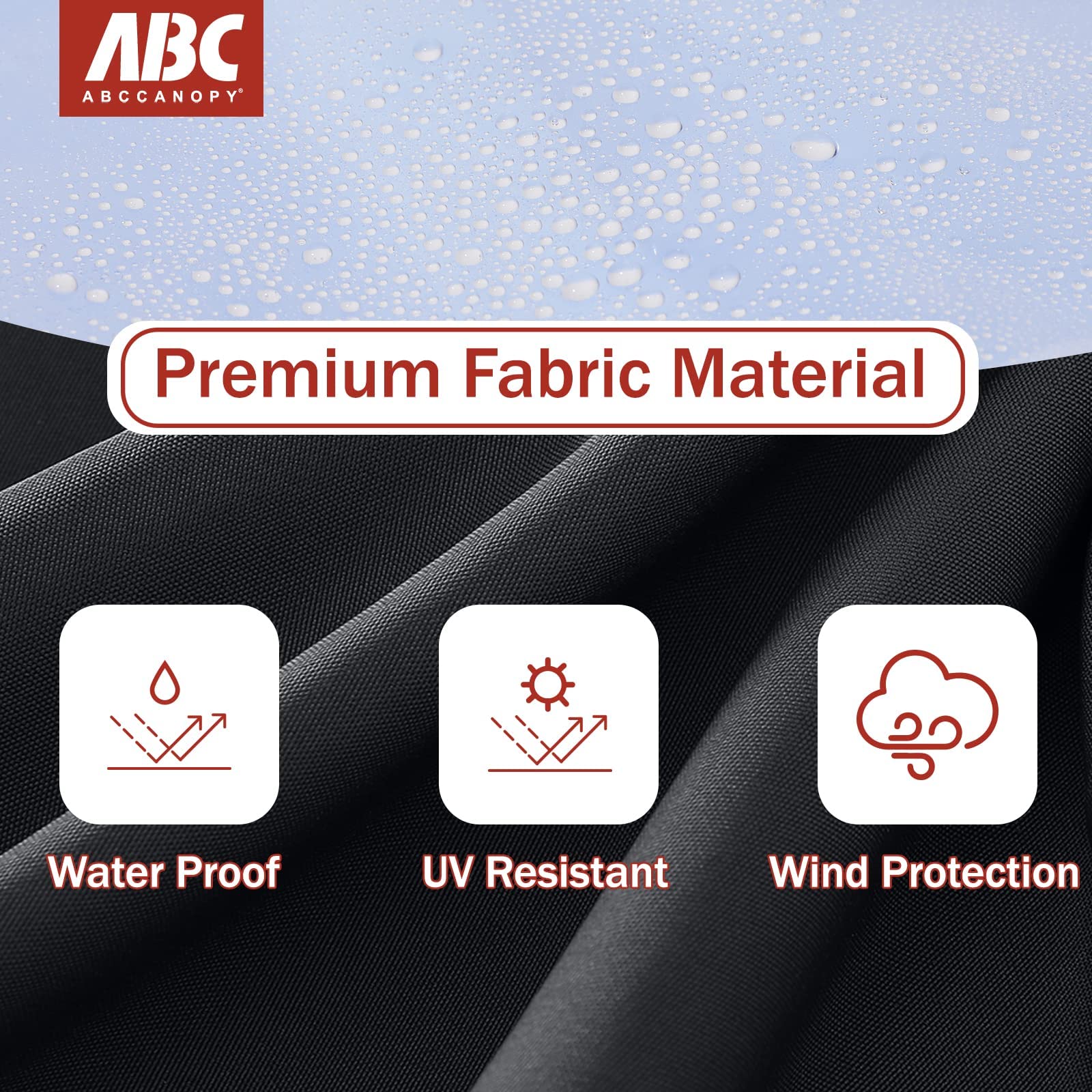 ABCCANOPY 2 Pack of 3M Gazebo Marquee Replacement Exchangeable Side Panel Wall Panels Walls,Black