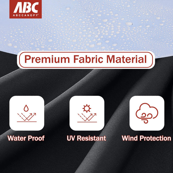 ABCCANOPY 2 Pack of 3M Gazebo Marquee Replacement Exchangeable Side Panel Wall Panels Walls,Black