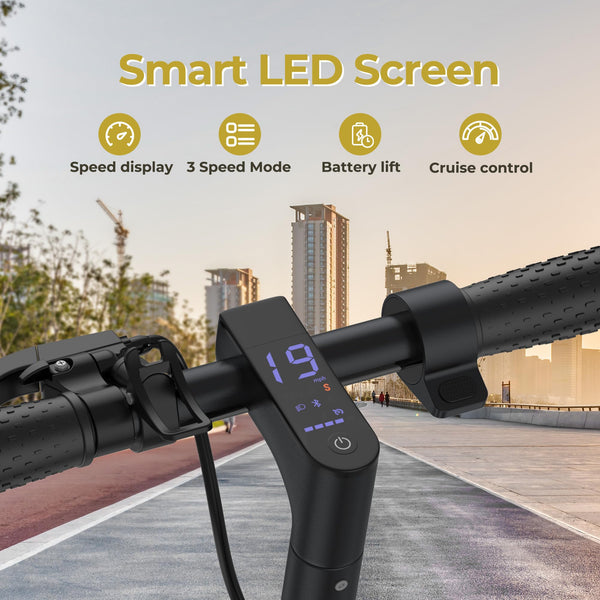 Electric Scooter, Electric Scooter Adult 350W with 25-35KM Range, Max Speed 25KM/H, 8.5" Solid Tire, Double Braking System for Adults and Teens