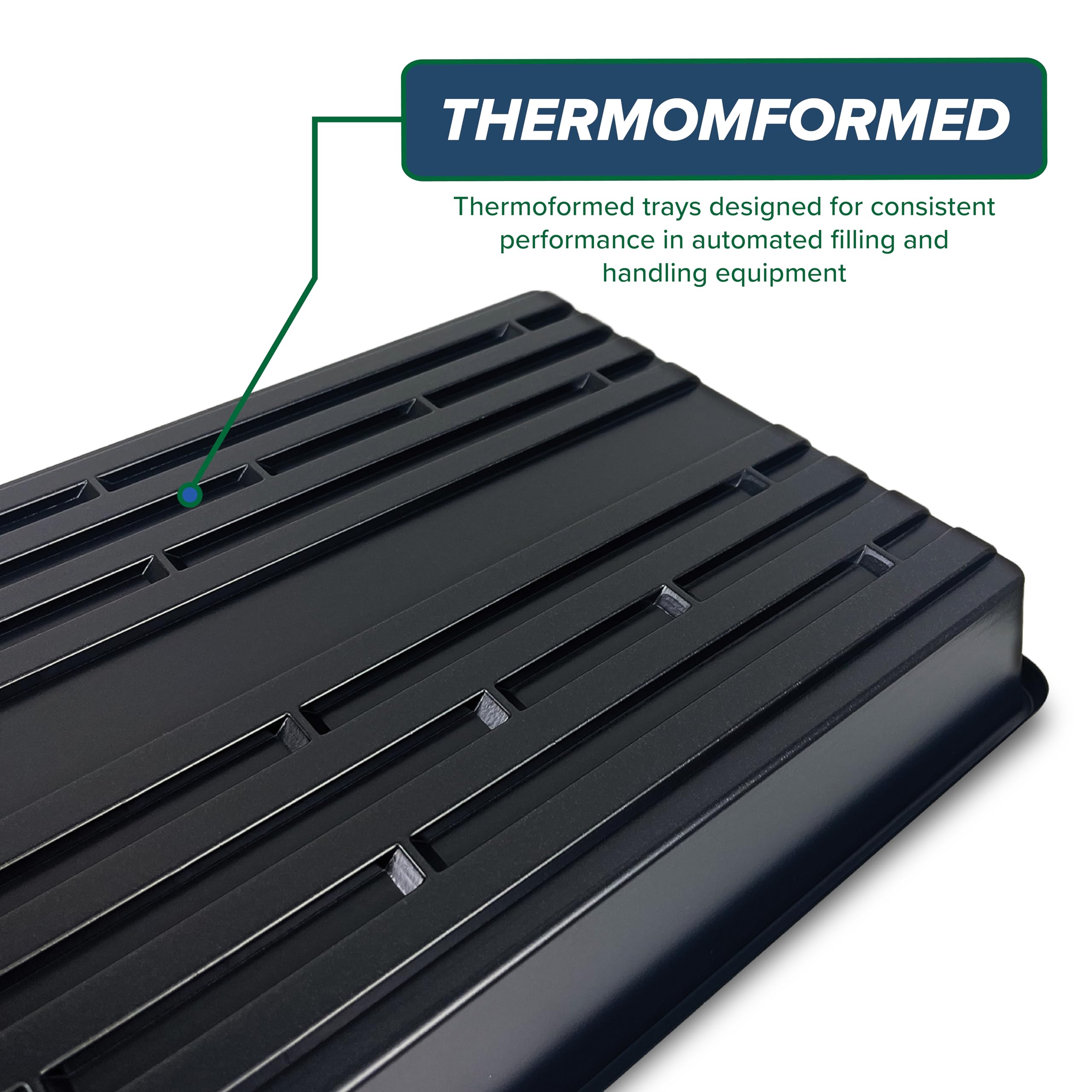 10 Plant Growing Trays (No Drain Holes) - 20" x 10" - Perfect Garden Seed Starter Grow Trays: for Seedlings, Indoor Gardening, Growing Microgreens,