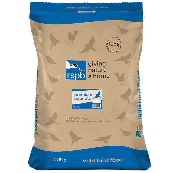 RSPB - Peanuts for Wild Birds, Wild Bird Food for Small Birds, High Energy Food, Rich in Protein and Fat, Free from Aflatoxin, Made in the UK,