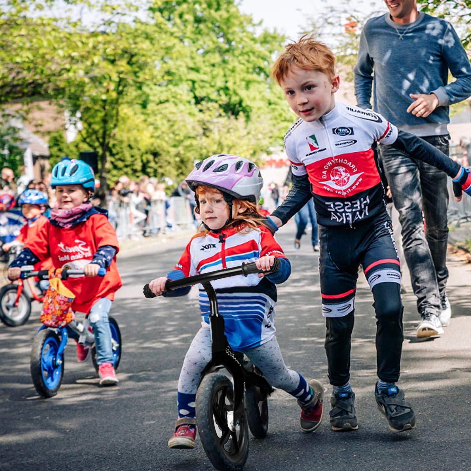 12" Balance Bike Carbon Steel Frame No Pedal Walking Balance Bike Training Bicycle for Kids and Toddlers 2- to 6 Years Old