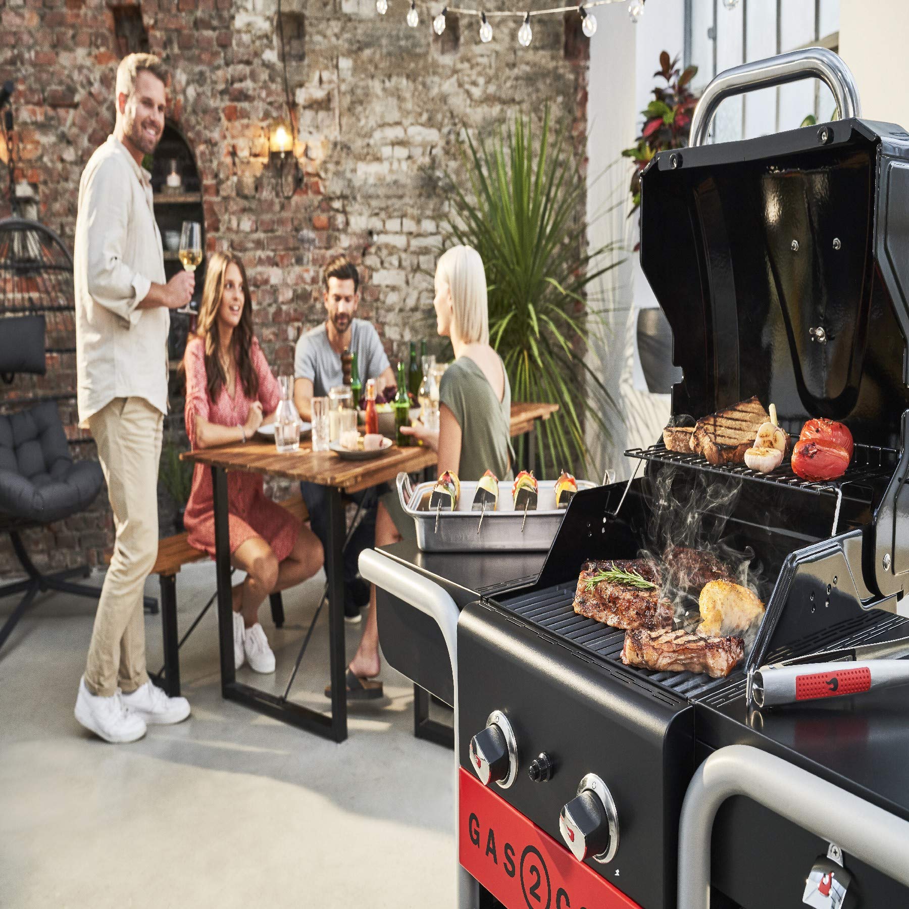 Char-Broil Gas2Coal 440 Hybrid Grill Gas Barbecue, Black