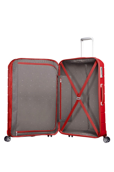 Samsonite Flux - Spinner L, Expandable Suitcase, 75 cm, 99/111 L, Red (Red)