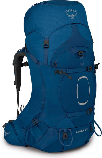 Osprey Aether 65 Men's Backpacking Pack Deep Water Blue - S/M