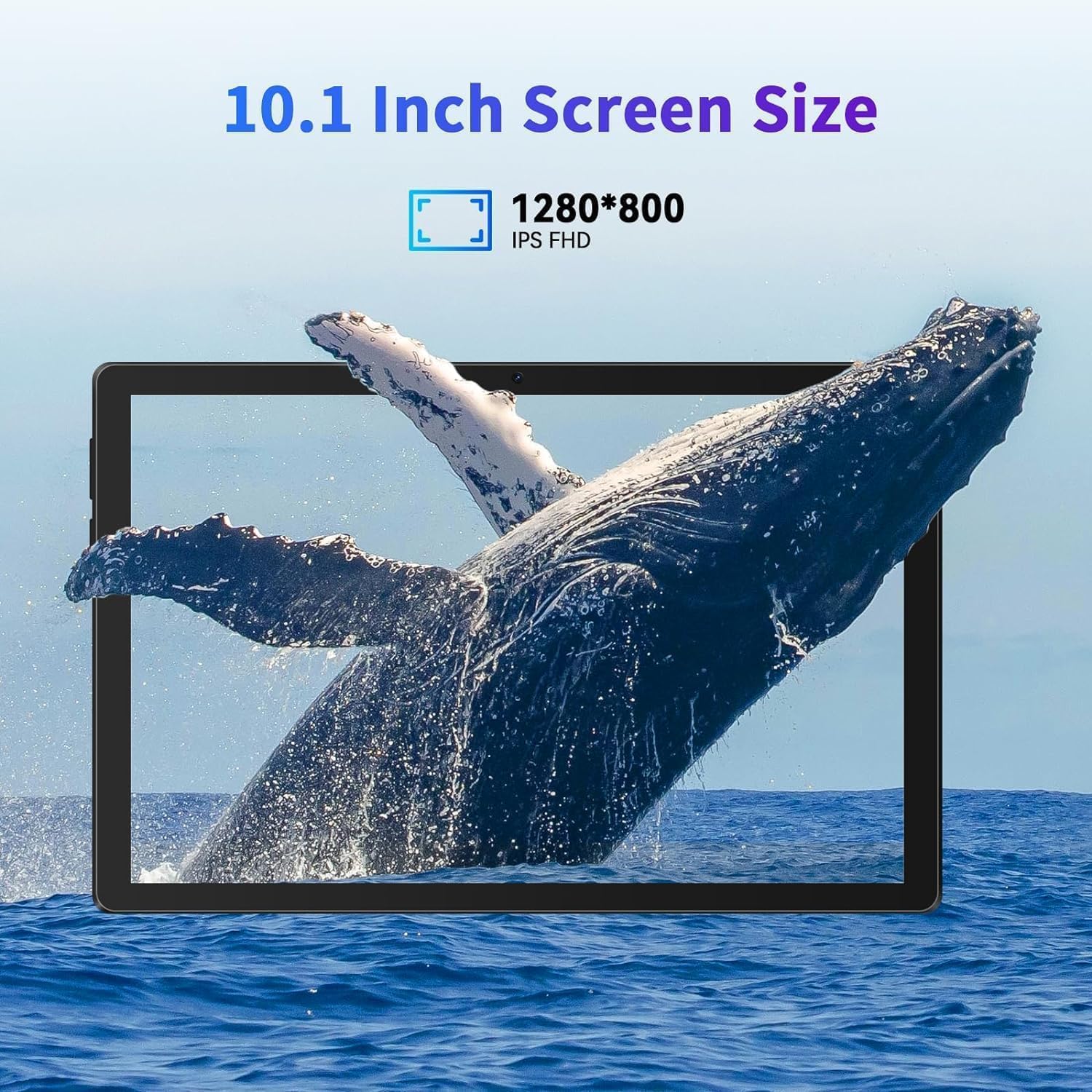 HotLight Tablet 10 inch Android 14 Octa-Core Processor, Face ID, OTG, 8GB+64GB+1TB Expansion, 1280 * 800 IPS, Support Split-Screen, WiFi 6, BT5.3, Dual Camera 5MP+8MP, 5000mAh, Widevine L1(Black)