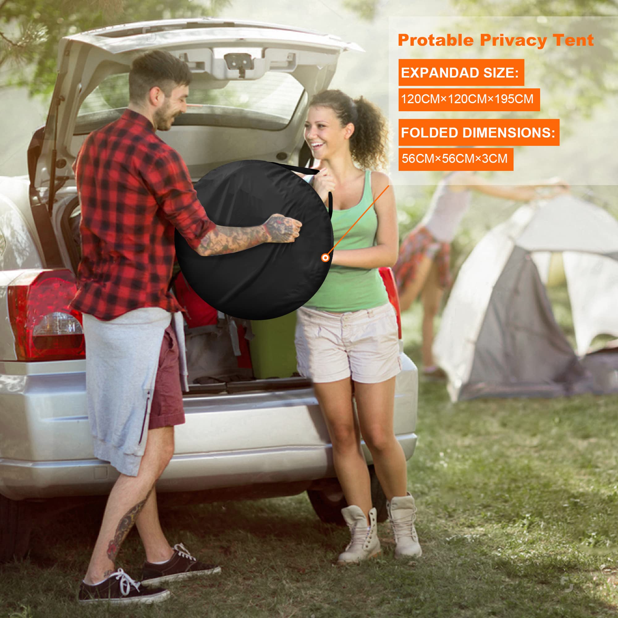 Pop Up Toilet Tent riggoo Portable Shower Toilet Tents for Camping Privacy Outdoor Changing Room for Beach Fishing Hiking Sun Shelter (UV Protection)