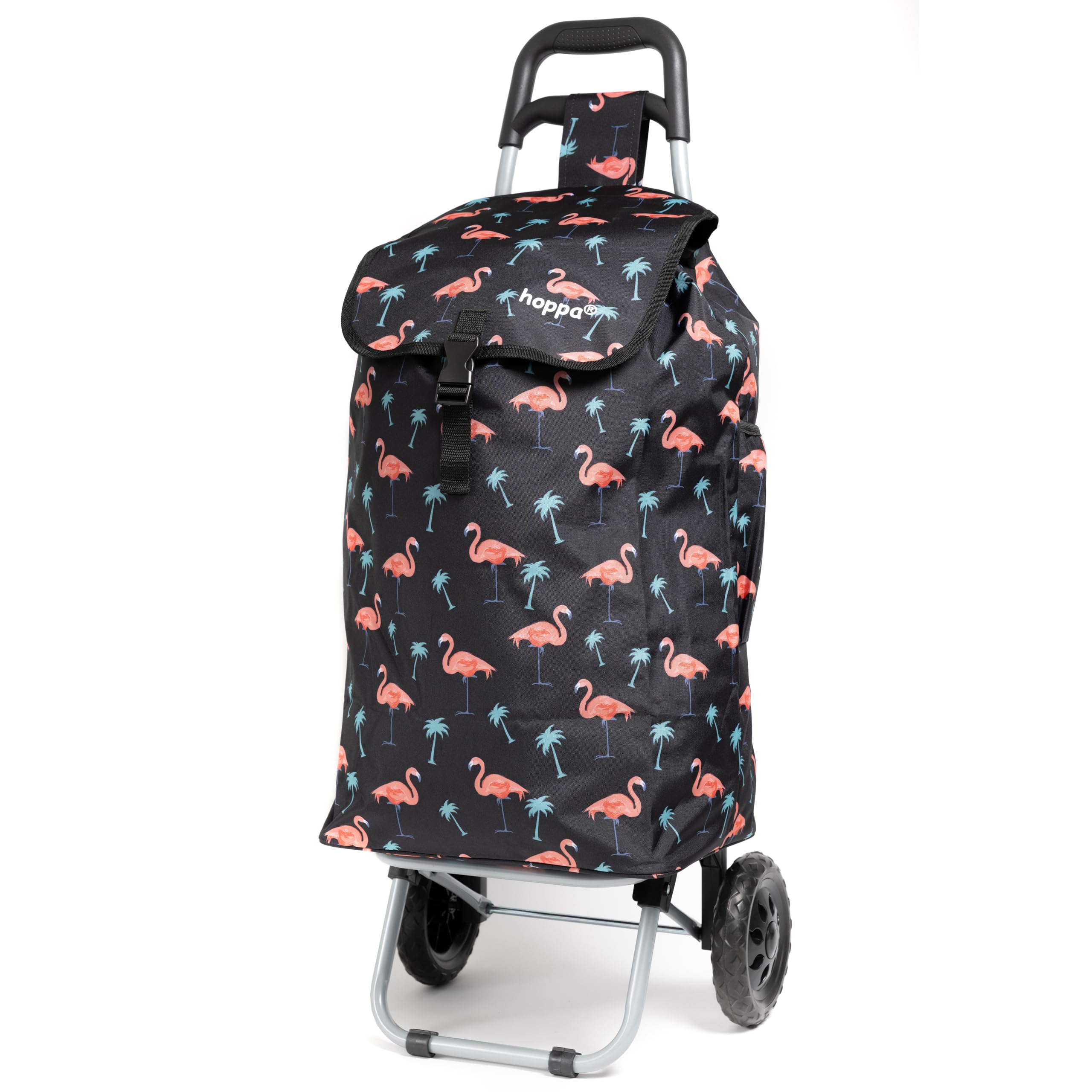 Hoppa 57Ltr Lightweight Shopping Trolley 2025 model, Hard Wearing & Foldaway Push/Pull Cart for Easy Storage With 1 Year Guarantee