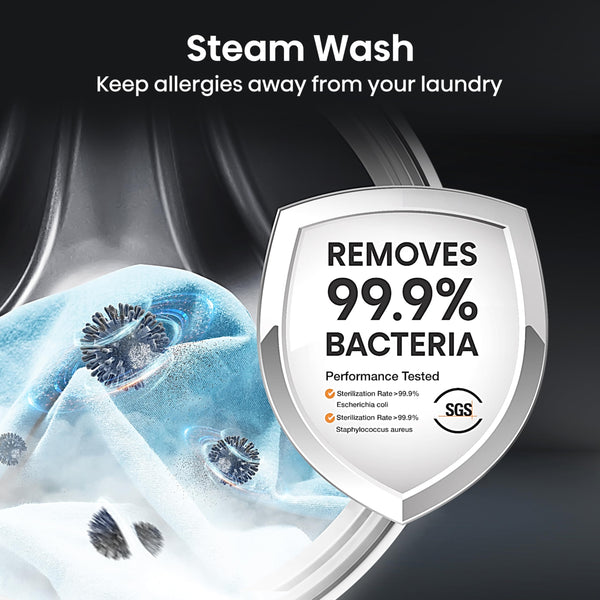 Hisense 3 Series WFQA9014EVJM Freestanding 9 KG Front Load Washing Durable Inverter Machine Steam Wash Quick Wash 15 Washing Programs 1400 RPM White- Energy Rating A