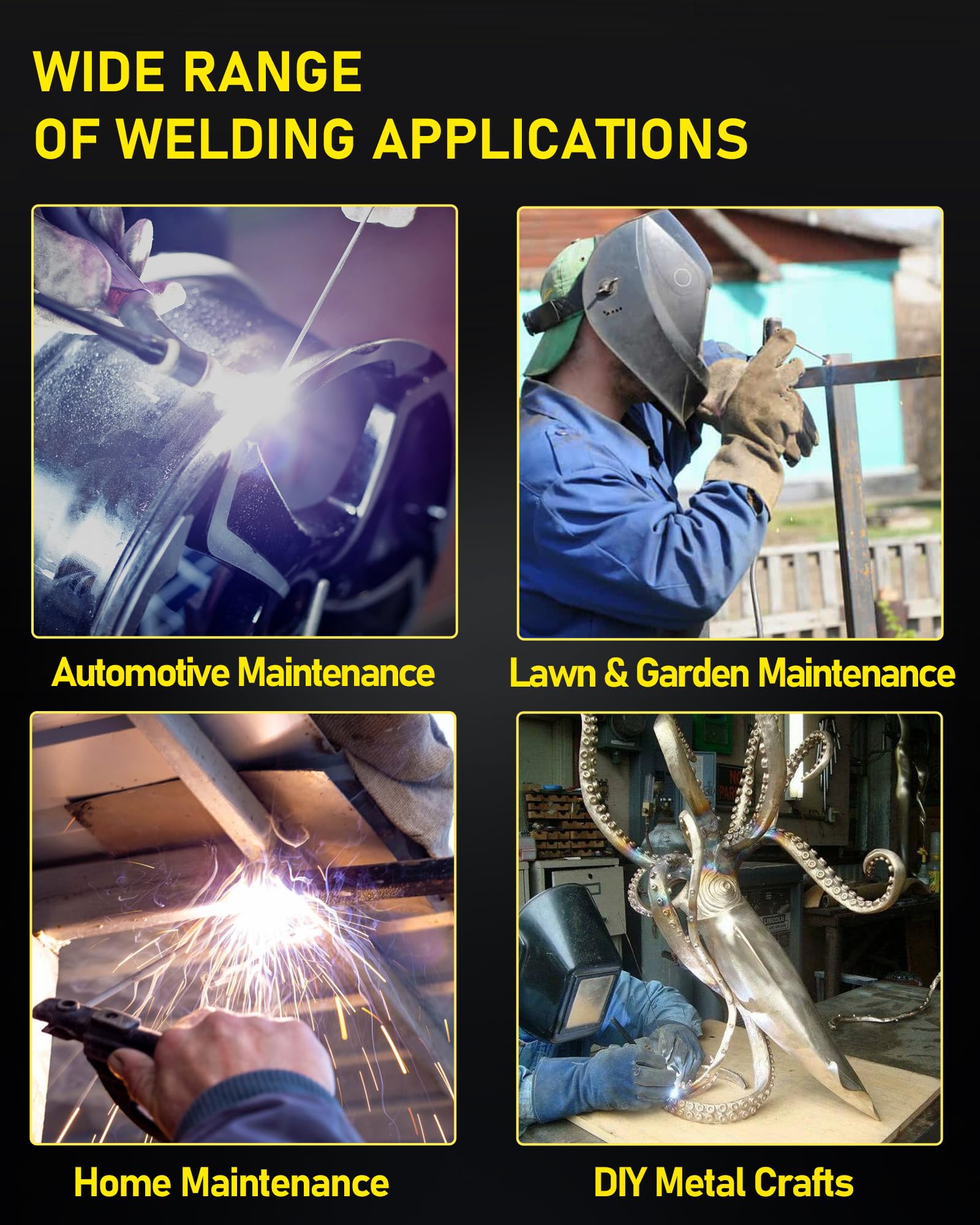 haxiaoer ARC Welder Machine 240V Full Kit - 140A 10 Welding Rods 2 in 1 MMA Lift TIG IGBT Stick Welder with Strap Digital Smart LCD Display Inverter Welding Machine Hot Start ARC Force VRD