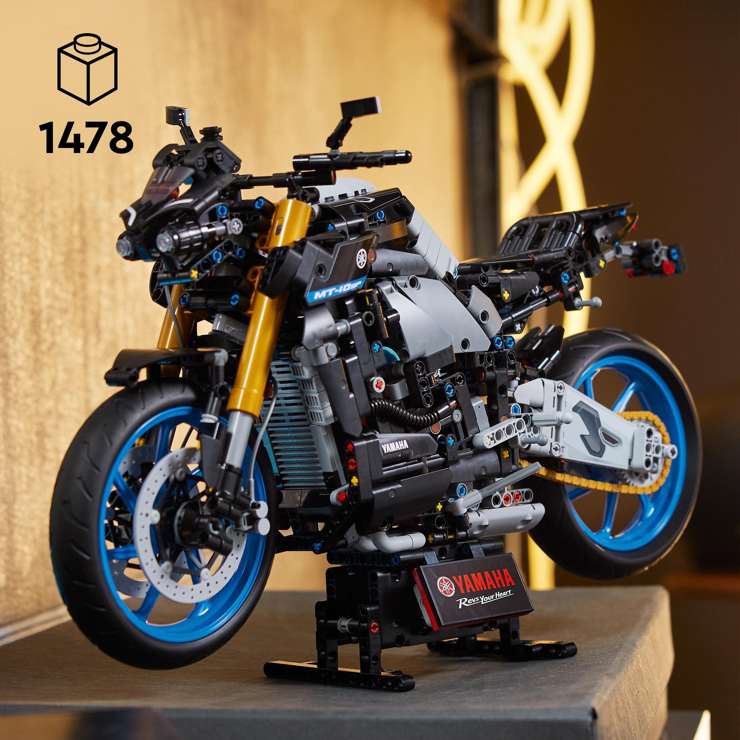 LEGO Technic Yamaha MT-10 SP Motorbike Mode Kit for Adults to Build, Authentic Motorcycle Replica Building Set with 4-Cylinder Engine, Functional Steering and AR App, Gift for Men & Women 42159