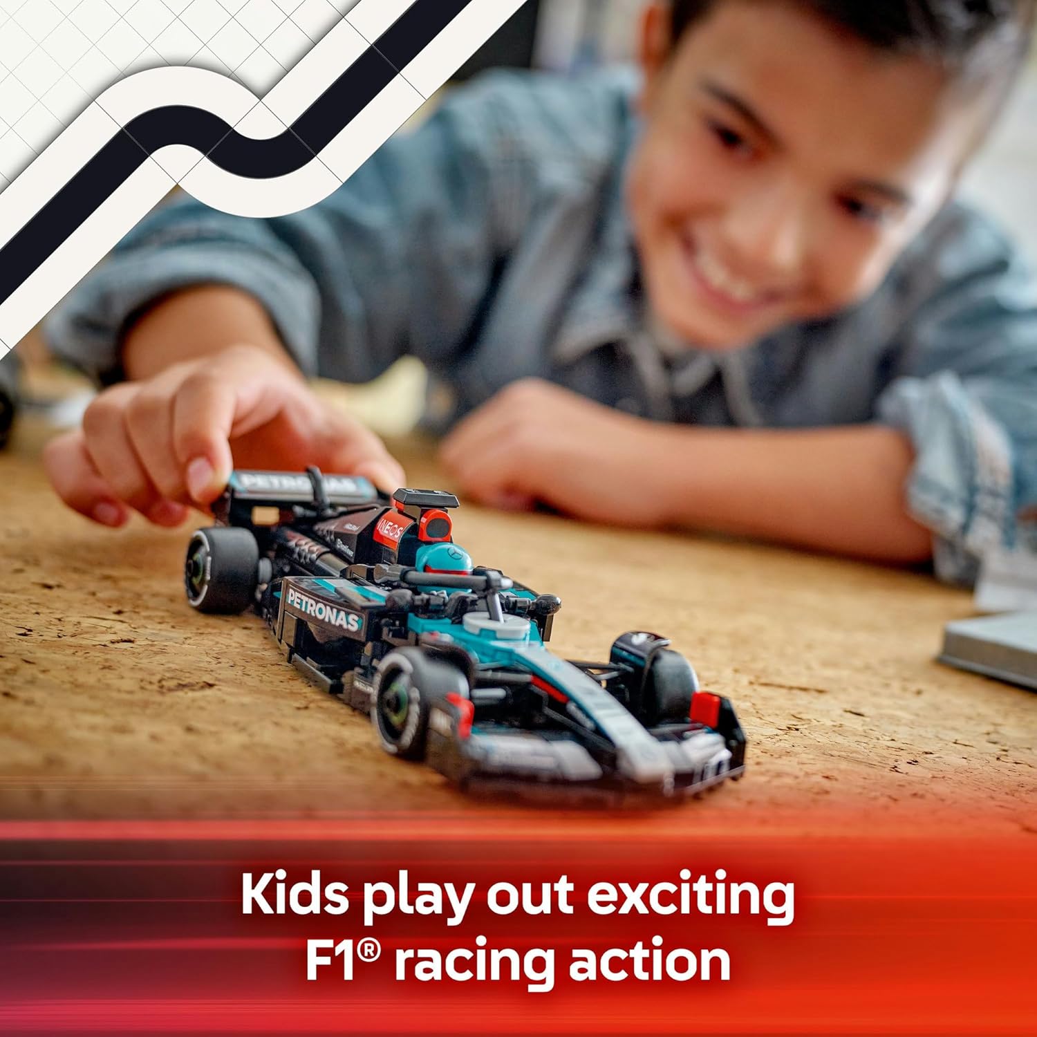 LEGO Speed Champions Mercedes-AMG F1 W15 Race Car Toy with a Collectible Formula 1 Driver Minifigure - Model Kits for 10+ Year Old Boys & Girls or Adult Motorsport Fans 77244