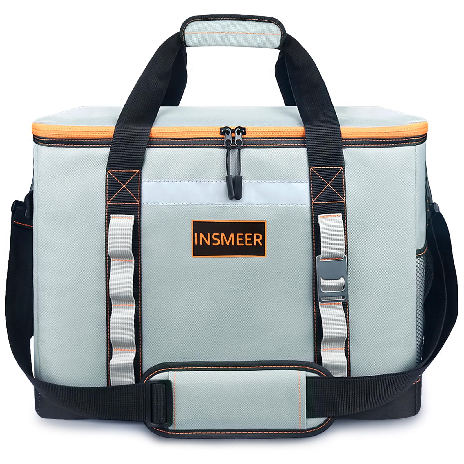 INSMEER Large Cooler Bag 65 Can, Soft Cooler Insulated 48L Foldable/Collapsible/Leakproof,with Opener&Removable Shoulder Strap, Portable Thermal Bag