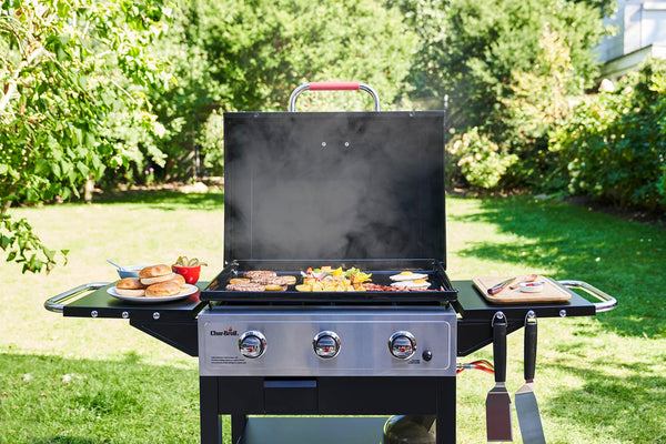 Char-Broil 140999 Griddle Gas BBQ, Cast Iron, 12.3 W, Black