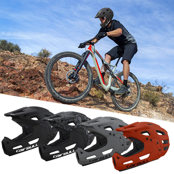 Lixada Full Face Bike Helmet,Adult Cycling Helmet with Detachable Chin Guard and Visor 54-61cm