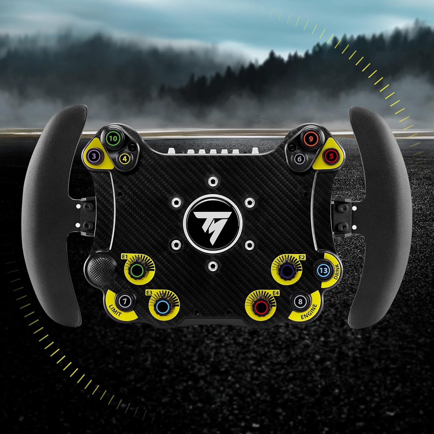 Thrustmaster EVO Racing 32R Leather, Round Leather-Wrapped Wheel Rim and Detachable Hub, For PC and Consoles