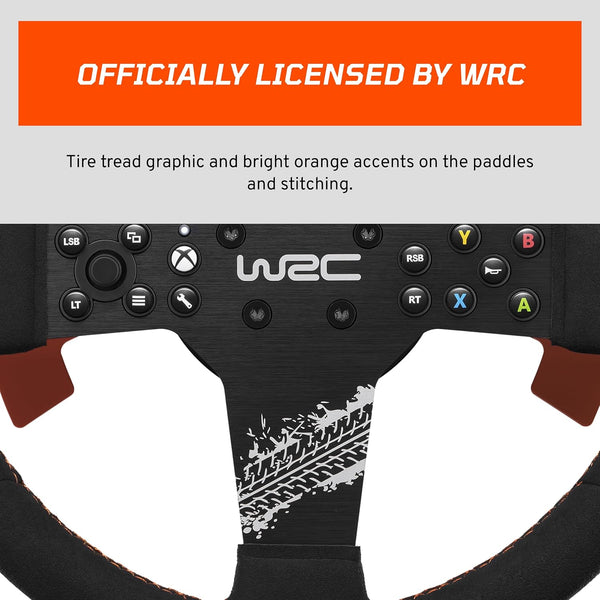 FANATEC CSL Elite Officially Licensed WRC Xbox Rally Sim Racing Steering Wheel – Alcantara® Grip, RevStripe™ LED Display, Removable Paddles, Plug-and-Play for PC, Xbox Series X|S, Xbox One