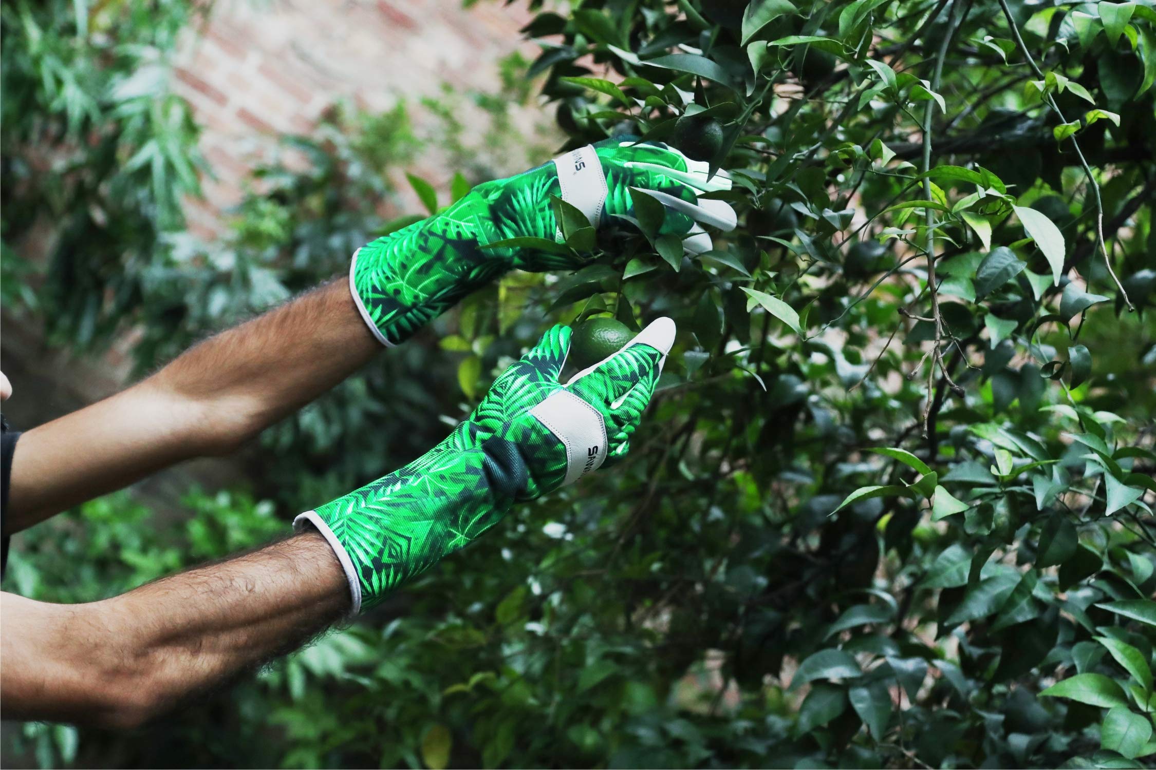 Leather Gardening Gloves Ladies Men/Women Short & Long Forearm Protection Thorn Proof Breathable Spandex Goatskin Leather Rose Pruning Garden Safety Work Gloves, Best Garden Gifts (Long Gloves, M)