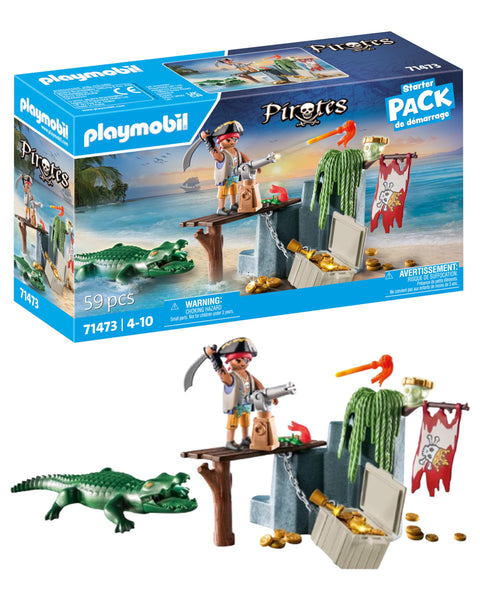 Playmobil 71418 Pirates: Small Pirate Vessel, exciting adventures on the high seas, complete with extensive accessories, fun imaginative role-play, playsets suitable for children ages 4+