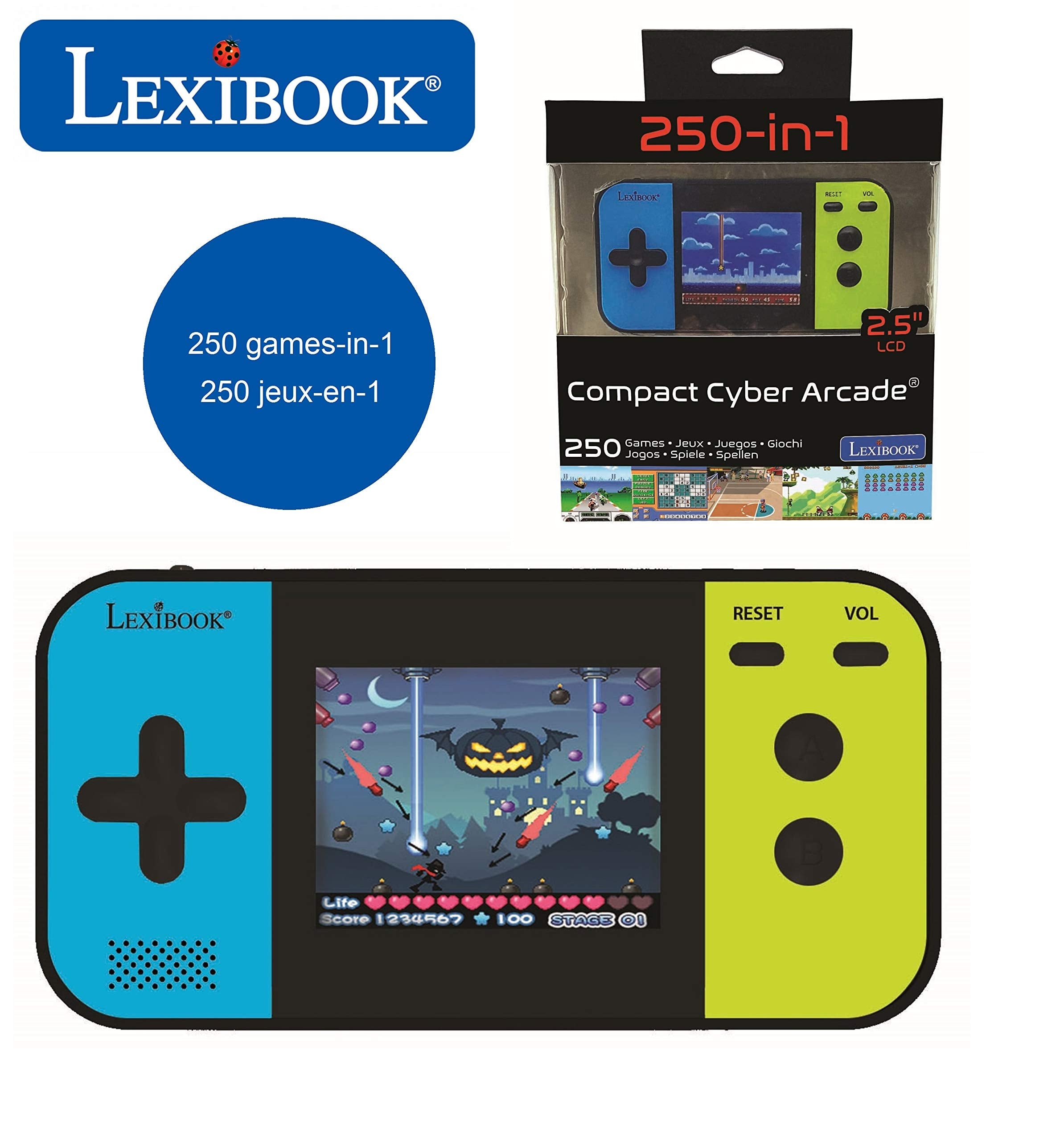 Lexibook, Power Cyber Arcade®, 300 Games Portable Game Console, JL3000