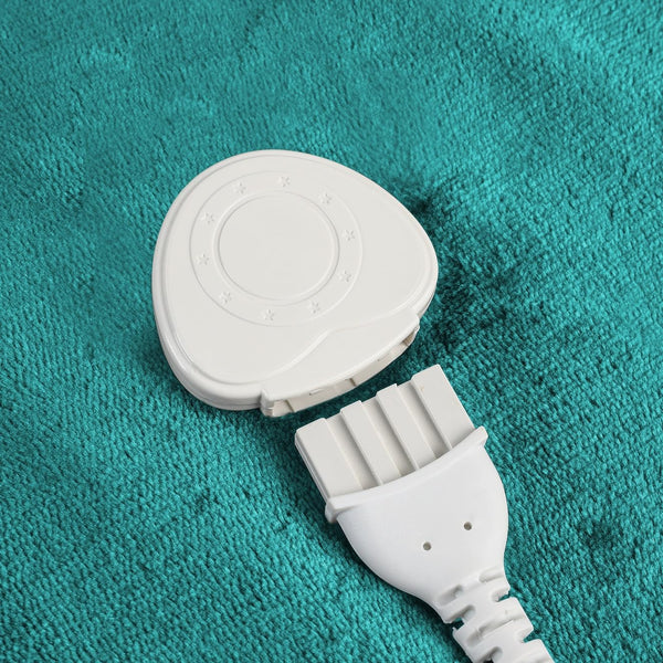 Electric Heated Throw Blanket 10 Heat Settings Washable 220gsm Fleece with Digital Remote Timer - 160cm x 130cm (Teal)