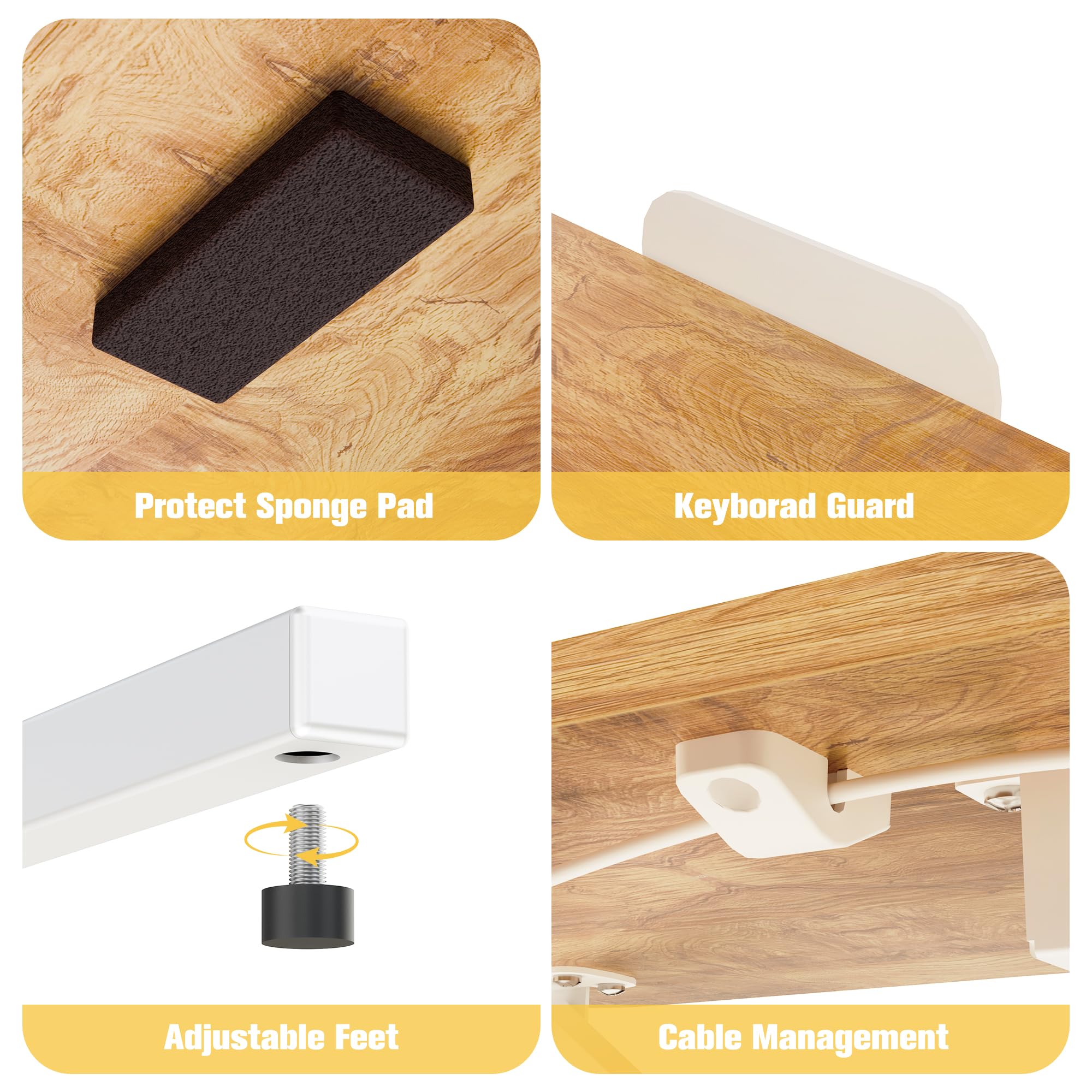 ERGOMAKER Standing Desk Converter, 36"/91cm Wide Height Adjustable Quick Sit to Stand Up Desk Riser for Dual Monitor