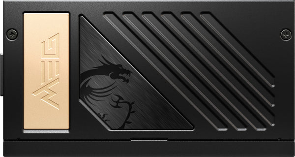 MSI MPG A1000G PCIE5 Power Supply Unit, UK Plug - 1000W, 80 Plus Gold Certified, Fully Modular ATX 3.0, PCIe 5.0 GPU Support, Japanese 105°C Capacitors, 0% RPM Mode, Flat Cables - 10 Year Warranty