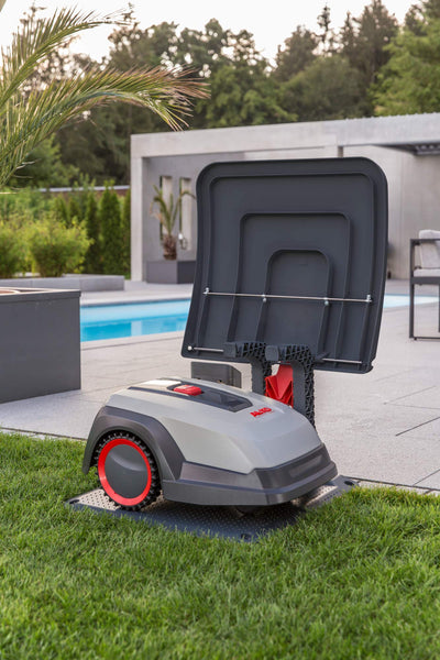 AL-KO Robotic Lawnmower Garage, Practical Folding Mechanism, Protects Against The Weather, Made of UV-Resistant Plastic
