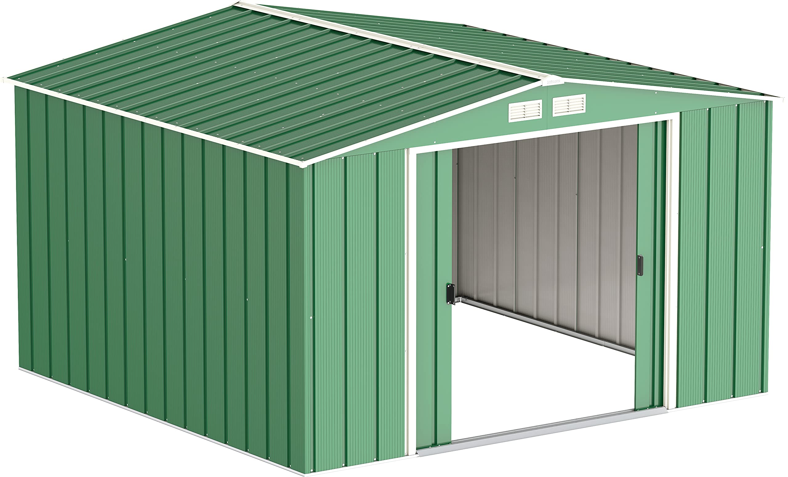 Duramax ECO 8 x 8 (6.35 m2) Metal Garden Storage Shed, Hot-Dipped Galvanized Metal Garden Shed, Tool Storage Shed, Strong Reinforced Roof Structure, Maintenance-Free Metal Shed, Anthracite