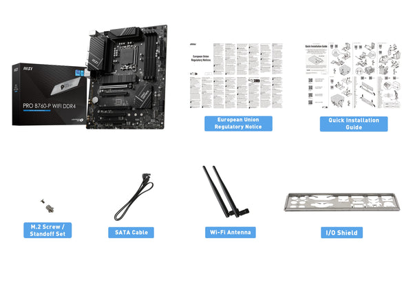 MSI B760 GAMING PLUS WIFI DDR4 Motherboard, ATX - Supports Intel 14th, 13th & 12th Gen Core Processors, LGA 1700 - DDR4 Memory Boost 5333+MHz/OC, 1x PCIe 4.0 x16, 2 x M.2 Gen4, 2.5G LAN, Wi-Fi 6E