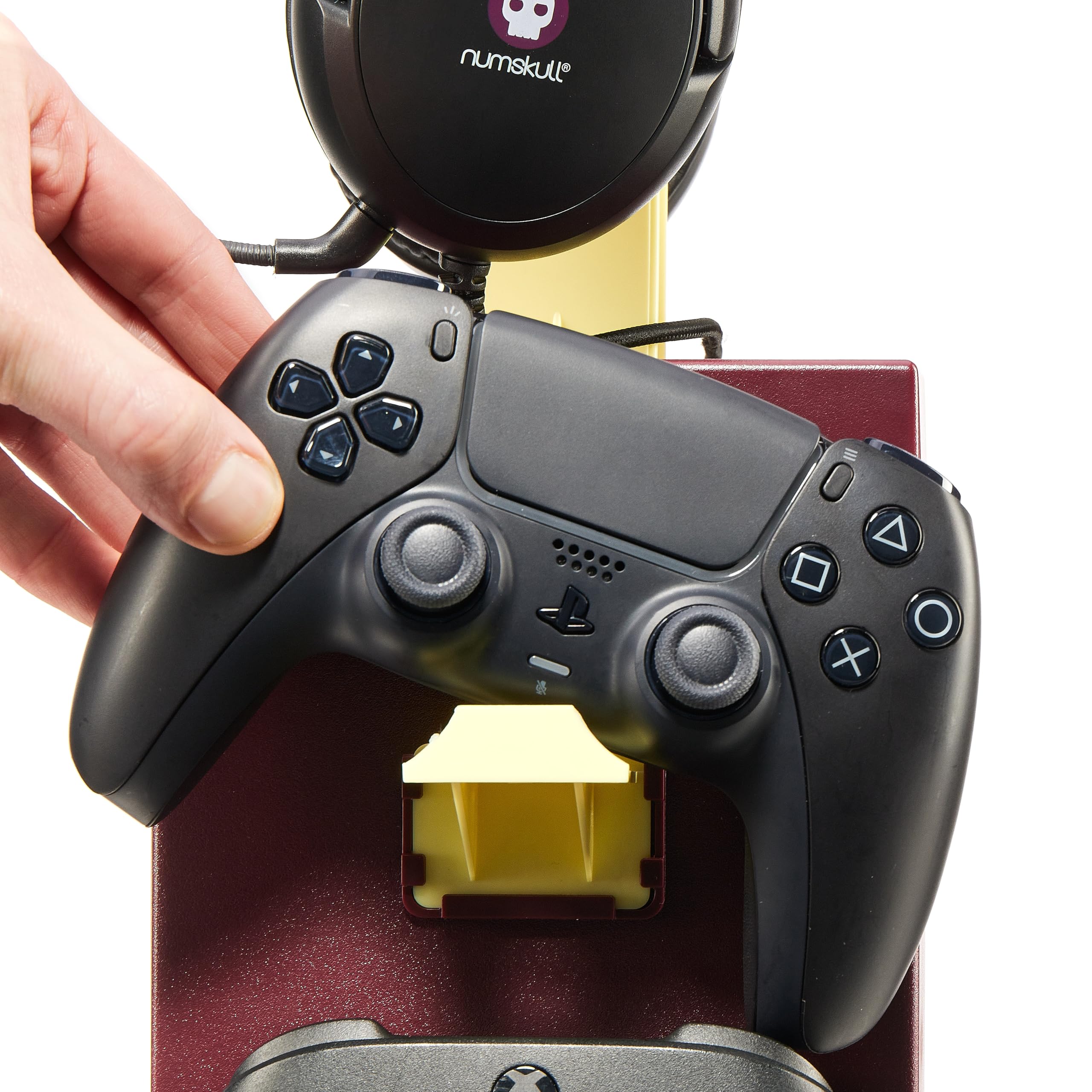 Numskull Official PS5-Inspired Gaming Accessory Locker & Storage Stand – Holds 10 Games/DVDs, 4 Controllers, Headset, and Accessories – Durable & Compact Organizer – Official PS5-Inspired Merchandise