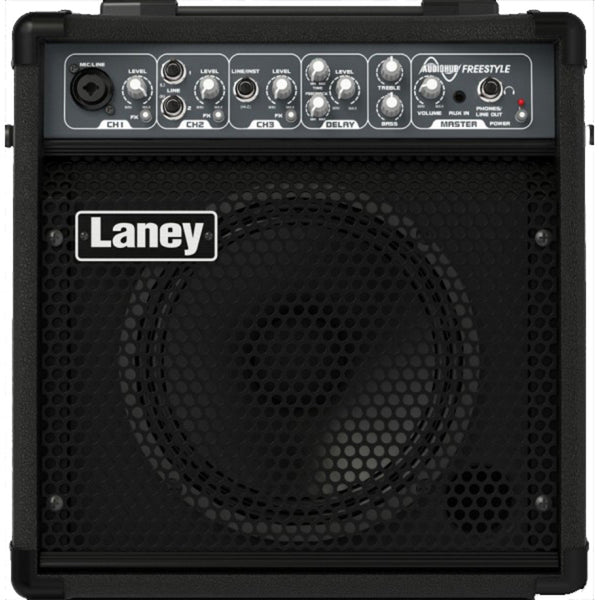 Laney AUDIOHUB Series AH80 - Multi-Input Combo Amp - 80W - 10 inch Woofer plus Horn, Black
