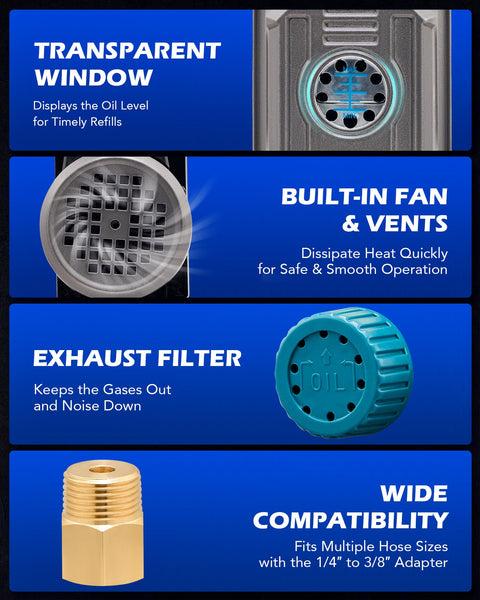ORION MOTOR TECH 18.9 L Vacuum Chamber with Pump Kit, 3.5 cfm Vacuum Pump and Chamber Kit with Tempered Glass Lid 1.5 m Hose, Vacuum Degassing Chamber Kit for Stabilizing Wood Degassing Silicone Resin