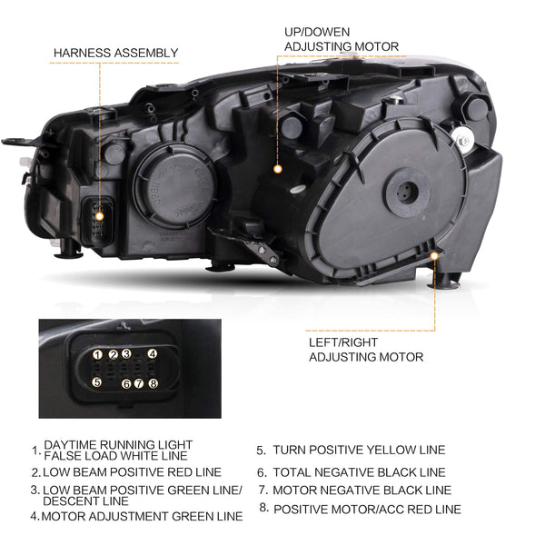 VLAND LED Tail Lights Fit for 2008-2013 Volkswagen Golf 6 MK6 TSI TDI GTD R(not for GTI/Variant/Cabriolet), Rear Lights with Sequential Turn Signal Indicators, E-mark, Red Smoked
