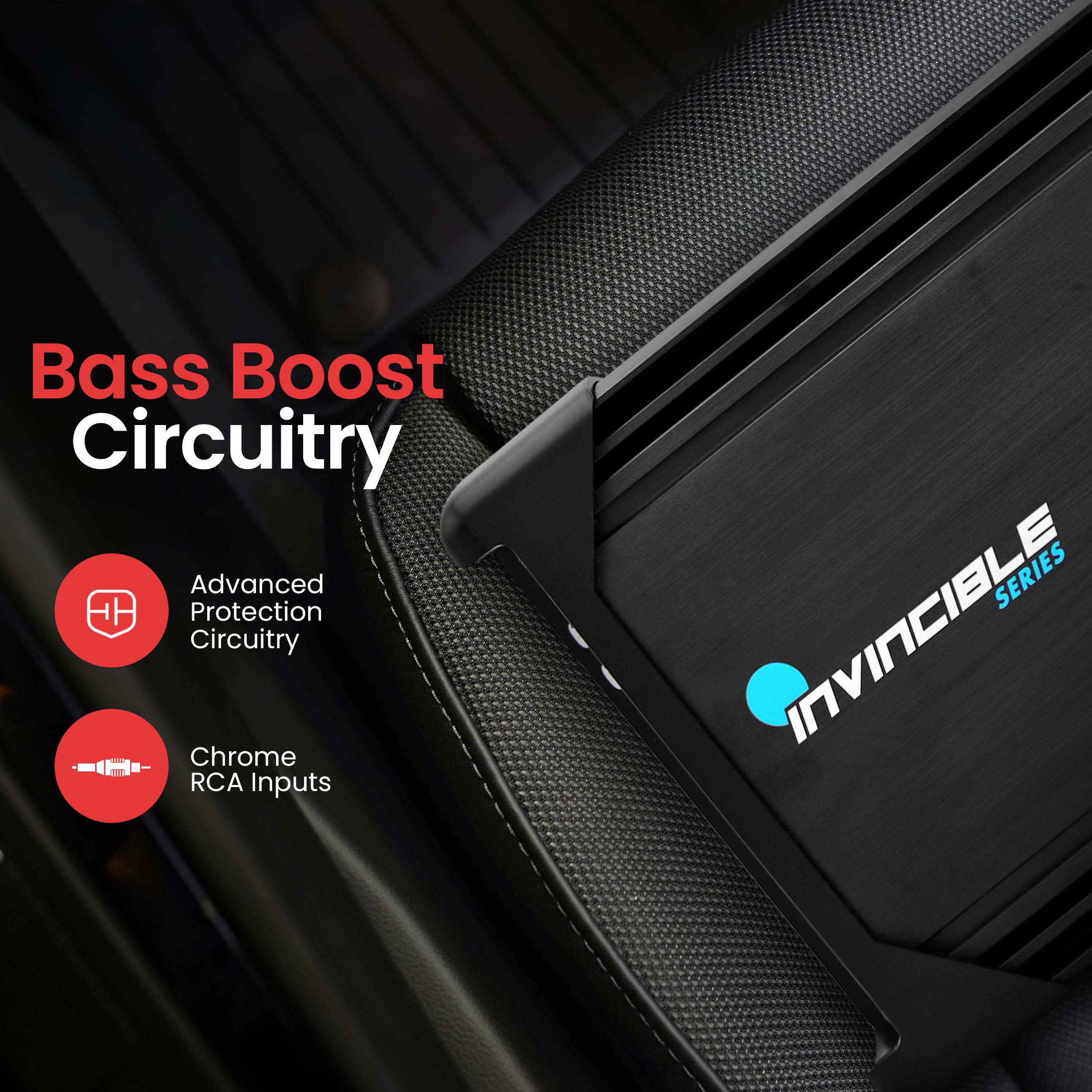 Pyle 12” Pyle Class AB Mosfet Amplifier - Invincible Series Bridgeable Amp, 2 Channel 2000 Watts Max, Mosfet PWM Power Supply, High-Current Dual Discrete Drive Stages, Advanced Protection Circuitry