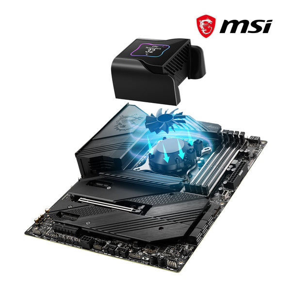 MSI MAG CORELIQUID 360R V2 AIO CPU Liquid Cooler - Rotatable ARGB Blockhead, Integrated Radiator Pump, Split-Flow Water Cooling, Evaporation-Proof Tubing, Easy to Install - AMD & Intel Compatible