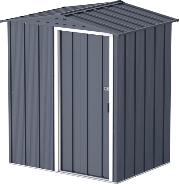 Duramax ECO 8 x 8 (6.35 m2) Metal Garden Storage Shed, Hot-Dipped Galvanized Metal Garden Shed, Tool Storage Shed, Strong Reinforced Roof Structure, Maintenance-Free Metal Shed, Anthracite