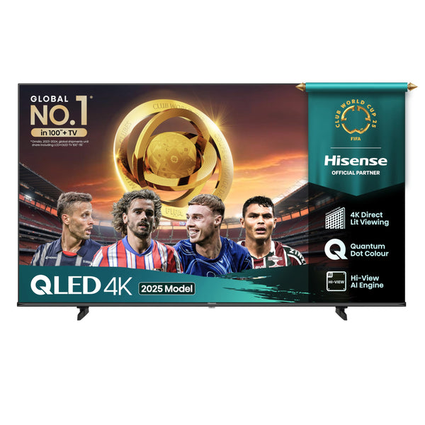 Hisense 55 Inch 4K QLED Smart TV 55E77NQTUK - Quantum Dot Colour, 4K AI Processor, Dolby Vision Atmos, Smooth Motion, Sports Mode, Vidaa OS with Freely, Youtube, Netflix and Disney+ (2024 Model)