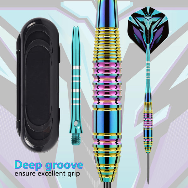 Steel Tip Darts Set,3 Pack Professional Dart with Aluminum Shafts and Darts Case