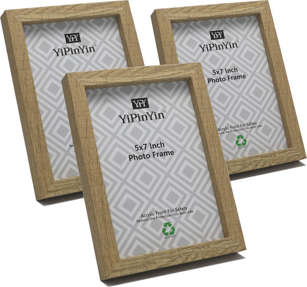 Black 50x70cm Boxed Picture Frames Set of 3 with Mounts for 40x60cm, 70x50cm poster frame with Acid Free mount for 40x60cm photo (Black 3Pack)