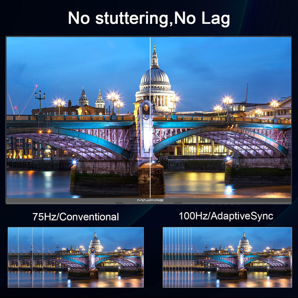 Minifire 27 Inch Gaming Monitor, 180Hz, Curved Gaming Monitor, Built in Speaker, Crosshair, 1Ms, sRGB130%, FHD 1080P Computer Screen, VESA Compatible, Eye Care Adaptive Sync HDMI＆DP Prots （MFG27C1 ）