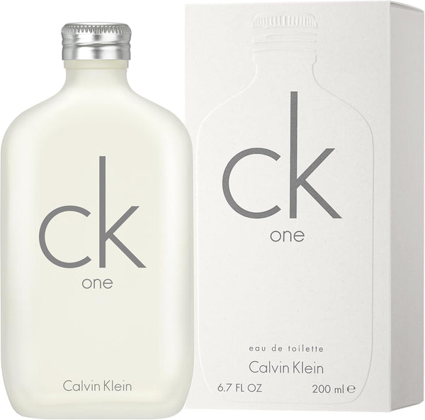CALVIN KLEIN CK One - Unisex Eau de Toilette for All - Citrus & Aromatic Fragrance with Notes of Green Tea, Nutmeg and Musk - Medium Longevity - 200ml