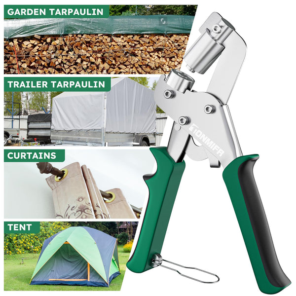 Professional Leather Hole Punch Plier - Tonmifr Heavy Duty 6 Sizes Belt & Watch Band Hole Puncher Tool, Leather Craft Tool for Belts, Handbags, Straps, Precision Ground Punches with Non-Slip Grips