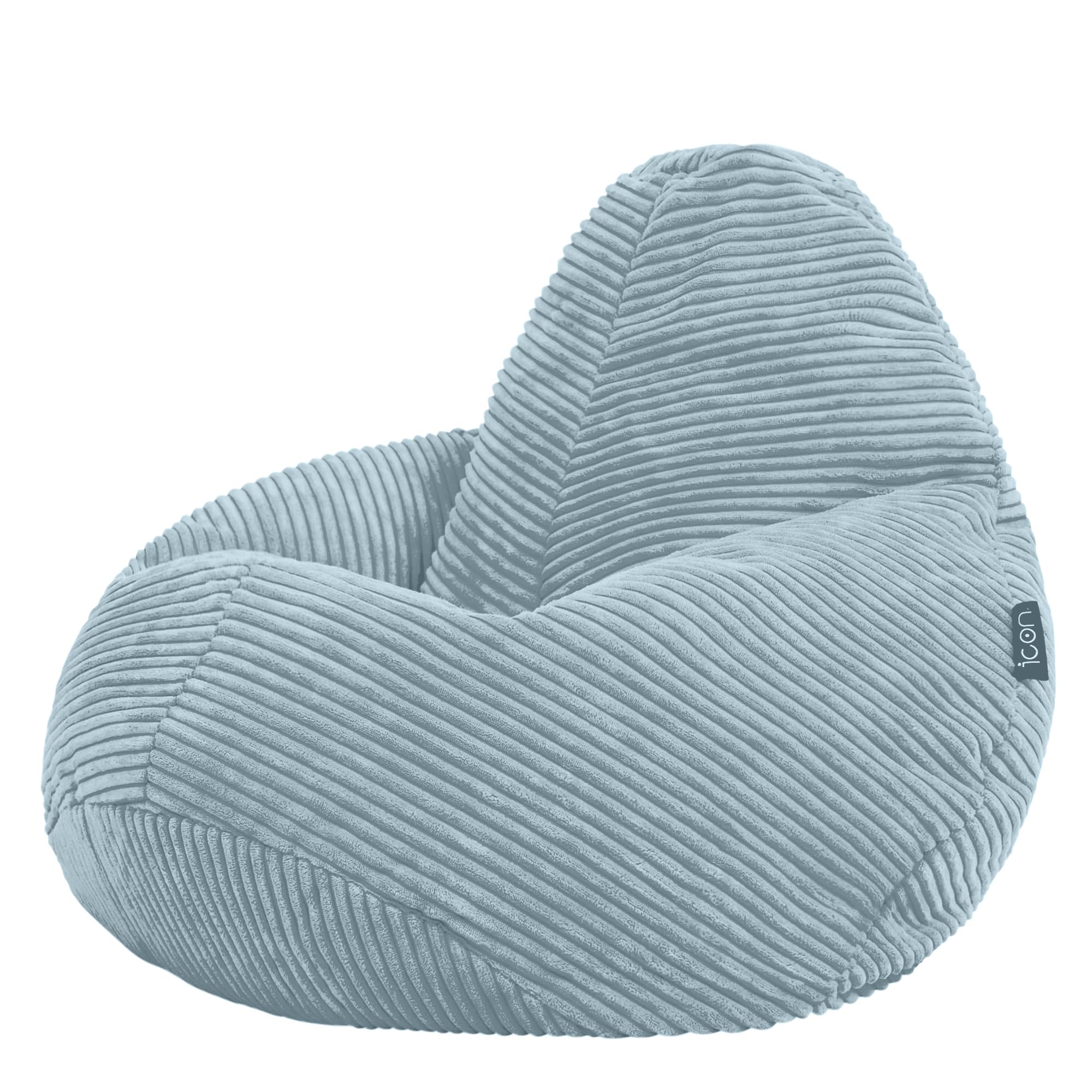 icon Dalton Kids Bean Bag, Light Blue, Cord Kids Bean Bag Chair with Filling Included for Girls and Boys, Childrens Chair, Beanbags for Children,