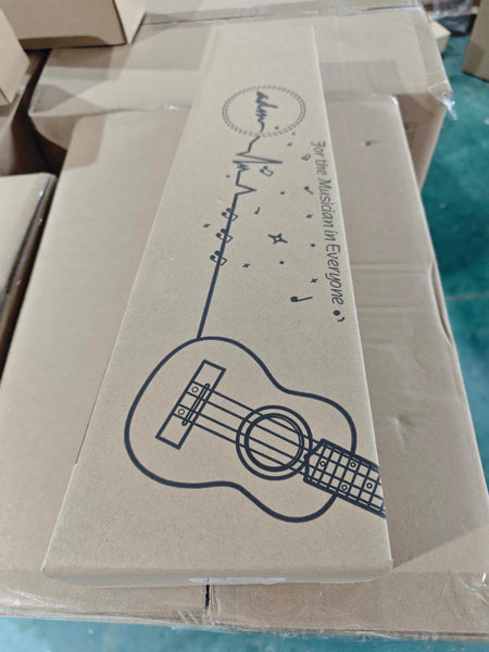 ADM Soprano Ukulele Set for Kids and Beginners, Ukulele Starter Kit with Bag, Clip-On Tuner, Rainbow Strings, Colourful Strap, Plectrum, Fingerboard Sticker, Chord Card (Dark Blue)