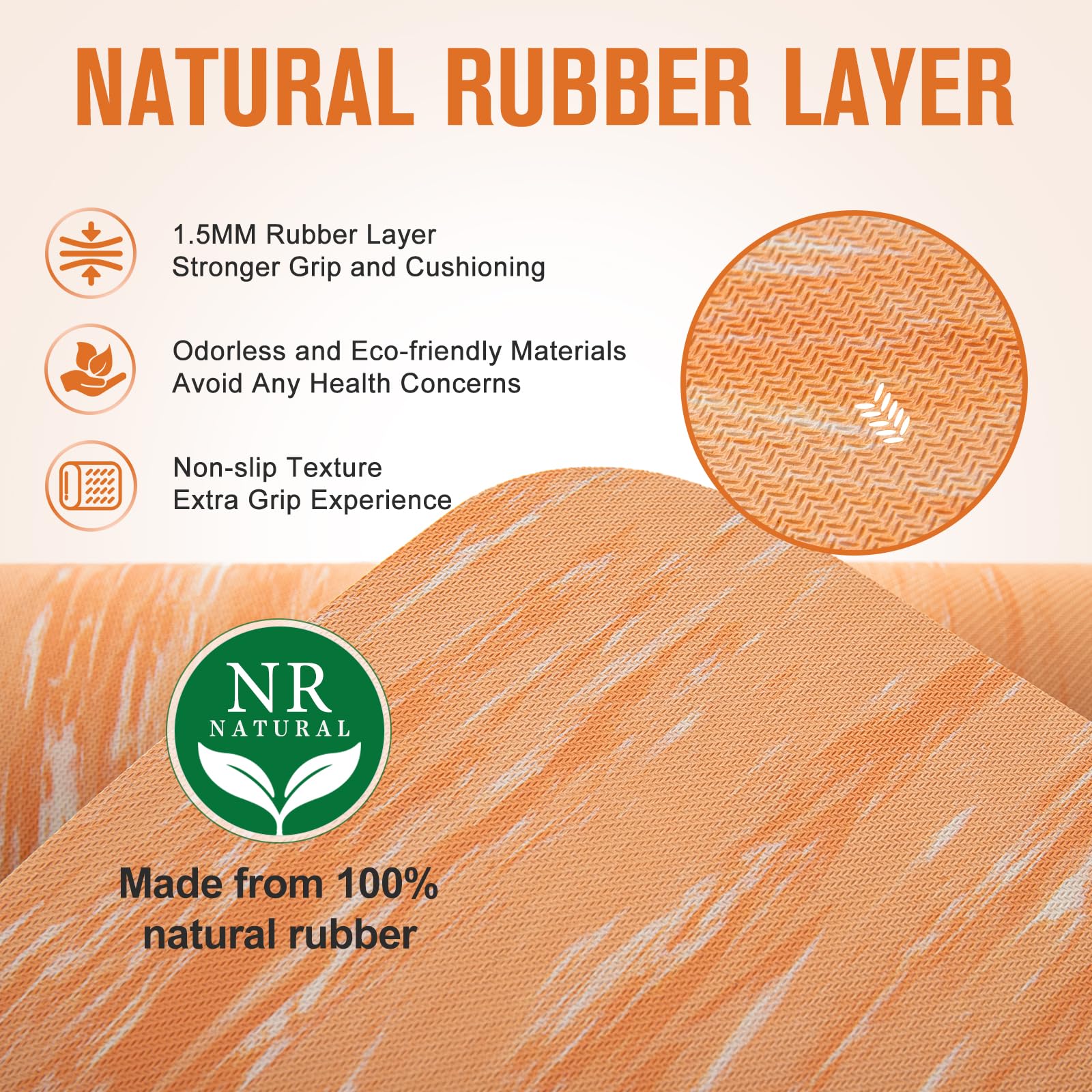 Marjar Extra Thick Yoga Mat, 2/5 Inch (10MM), Rubber and TPE Non Slip Yoga Mats with Strap for Women Men, Exercise Mat for Yoga, Pilates and Home