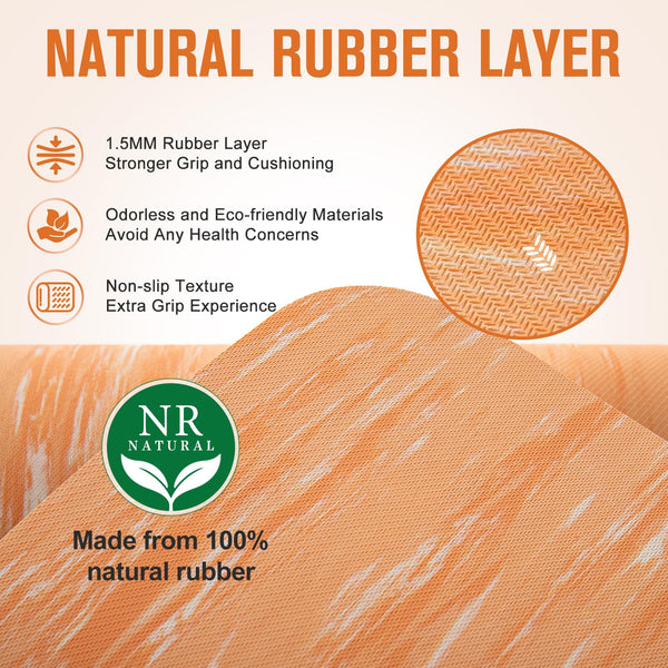 Marjar Extra Thick Yoga Mat, 2/5 Inch (10MM), Rubber and TPE Non Slip Yoga Mats with Strap for Women Men, Exercise Mat for Yoga, Pilates and Home