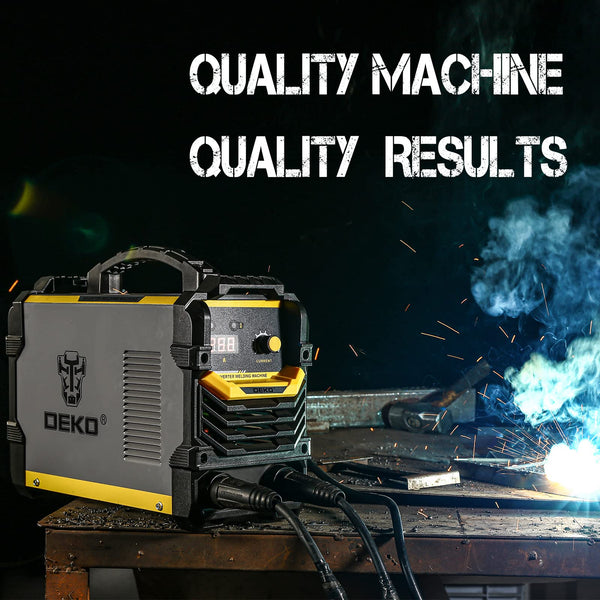 MIG Welder 135Amp: DEKO 220V Flux Core MIG/Lift TIG/Stick 3-in-1 Welding Machine IGBT Inverter Portable Kit with Welding Gun, Wire