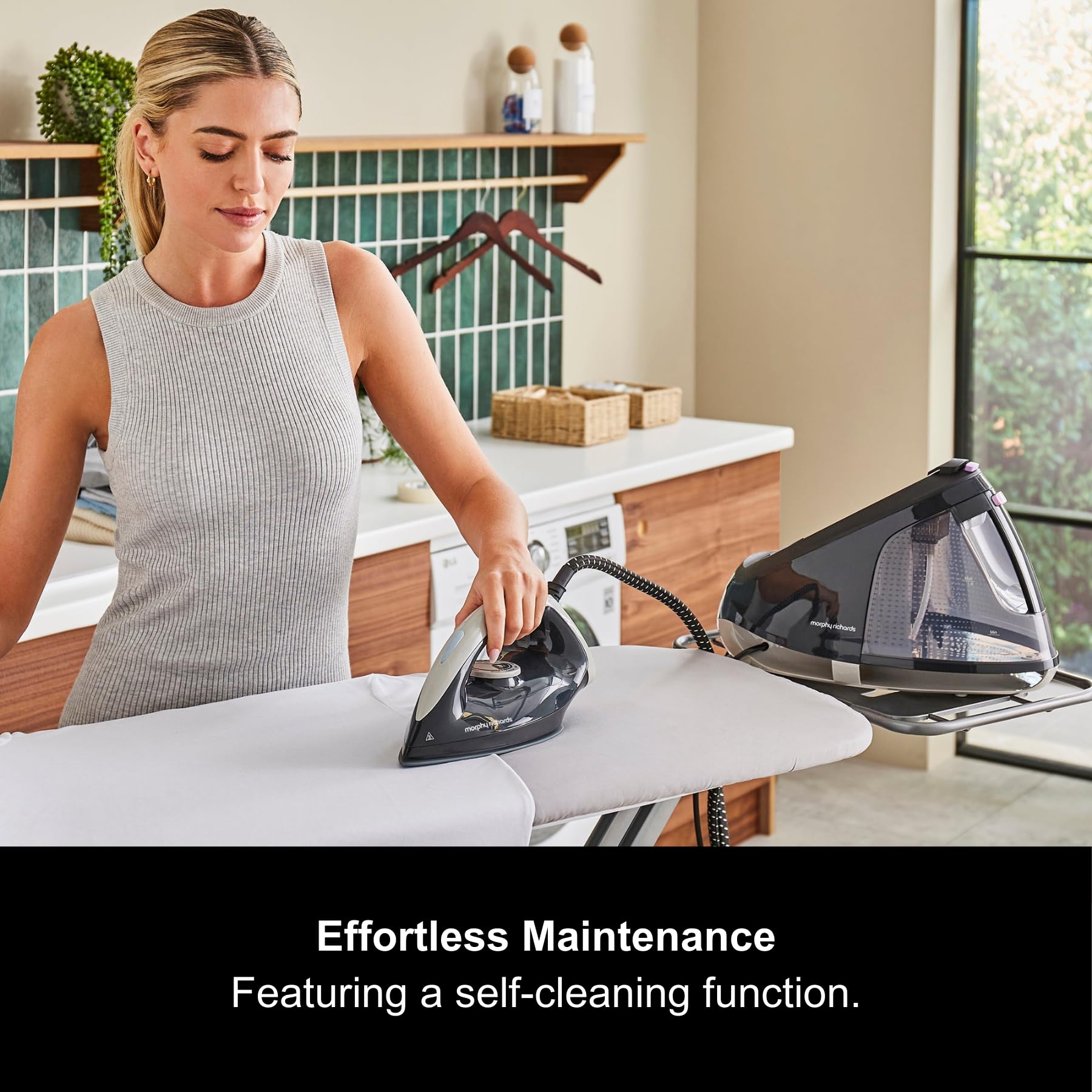 Morphy Richards EasySteam Steam Generator Iron, 120g Steam Boost, 70g Steam Output, 6 Bar Pressure, ECO Mode, Detachable 1.8L Water Tank, Anti Scale,